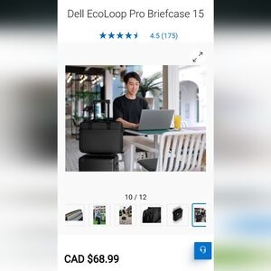 Dell Ecoloop Pro laptop bag